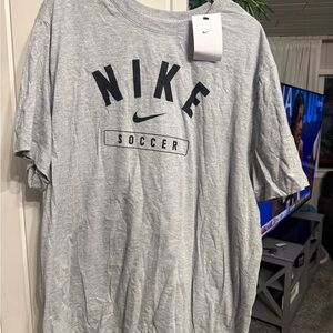 Nike Men's Light Gray Soccer Tee